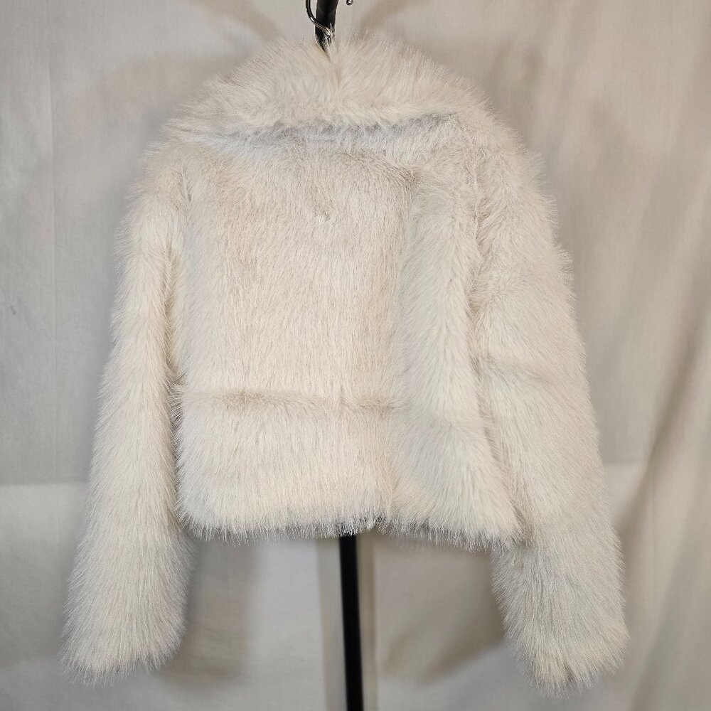 Light Beige Faux Fur Coat - Picture 2 of 2